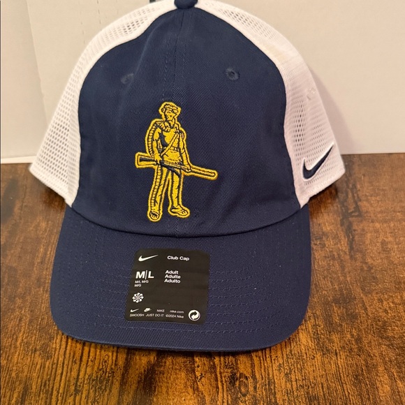 Nike Other - Nike Blue and White Men's Cap with Yellow Embroidery WVU